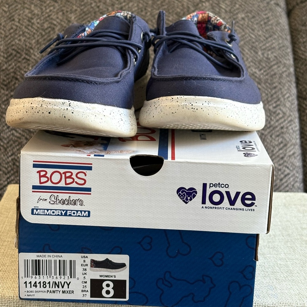 Skechers BOBS Pawty Mixer Navy Sneakers with Memory Foam